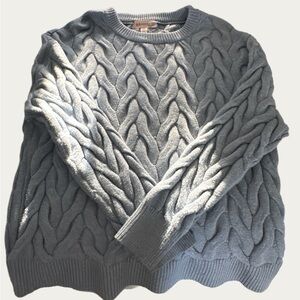 Philosophy Blue Cable Knit Sweater